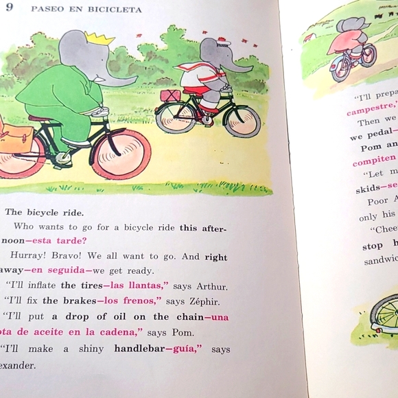 Vintage 1960s Babar's Spanish Lessons Hardcover Book - Laurent de Brunhoff - Picture 5 of 6